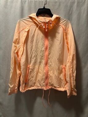 Athleta Peach Hooded Windbreaker Jacket
